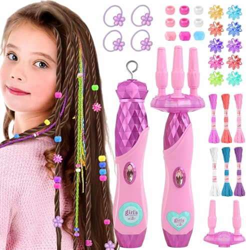 Yoloflix Hair Salon Toys for Girls Automatic Hair Braiding Machine & Rope Braider with Accessories Kids Hair Styling Tool Christmas & Birthday Gifts Toys for Girls
