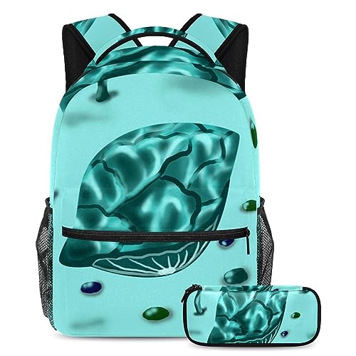 Sac à dos avec trousse motif ciel étoilé Aurora pour étudiants et ados