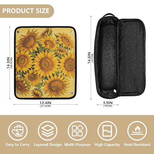 Bolsa de viaje para herramientas de cabello Hot Hair Tools con estera para plancha grande y organizador portátil miniatura 4