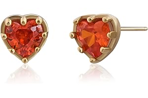 Ruby Red Stud Earrings