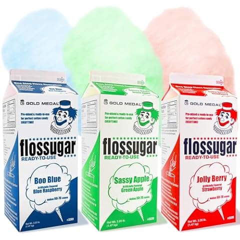 Mix & Match Cotton Candy Sugar Floss-Three Pack 52oz Cartons Cover