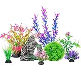 MHADBKH Acuarios, rocalla artificial, decoración de cría de plantas, peceras, suministros de paisaje, exhibiciones estéticas, base estable, acuario