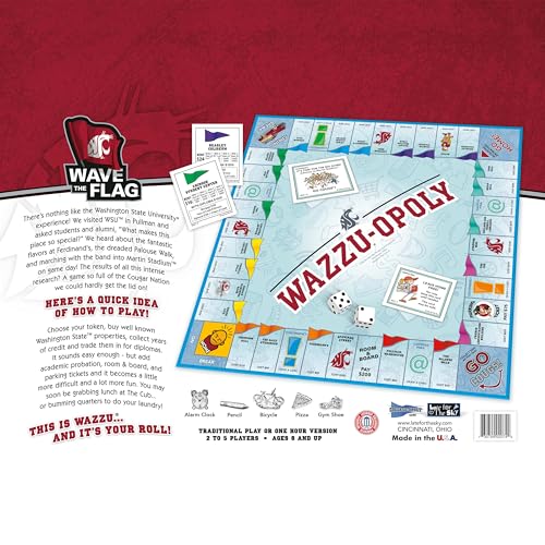 Juego de mesa Late for the Sky Wazzuopoly Washington State University miniatura 6