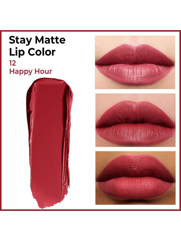 Image of INSIGHT Stay Matte Lipcolor | Butter Texture with Matte Finish | Long Lasting Formula | Transferproof | Comfortable Wear | Infused with Avocado Oil & Niacinamide - (HAPPY HOUR) 3g