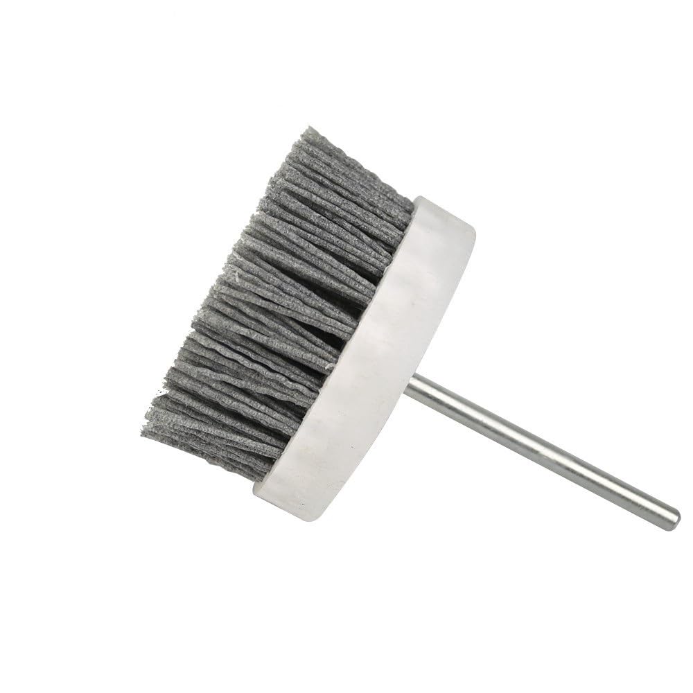 Drill Wood Polishing Wheel 80 * 30 * 6mm Nylon Abrasives Wire Brush(P80)