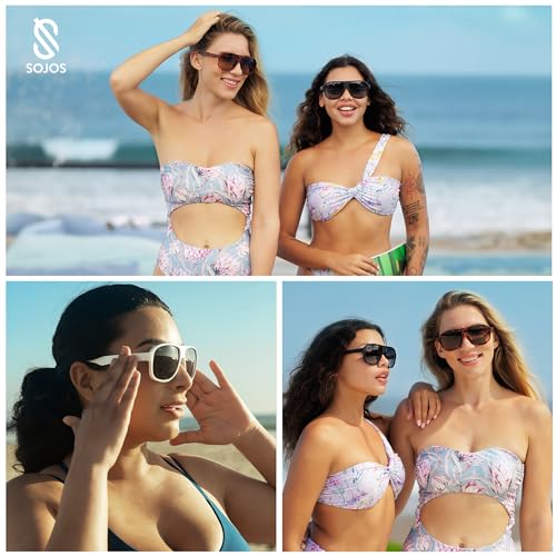 SOJOS Trendy Floating Polarized Aviator Sports Sunglasses for Women Men,Retro Shades for Fishing Surfing Boating SJ23362
