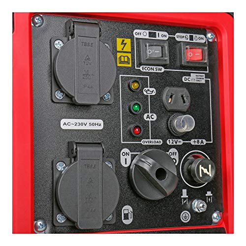 STIER Stromerzeuger Premium SNS-190, Strom Generator, Benzin, 4l Tankvolumen, 21,5 Kg, Stromaggregat, leise: 59 dB(A), 4-Takt Motor, Inverter Stromaggregat, Ölsensor & Eco-Modus, Laufzeit bis zu 6h - 5
