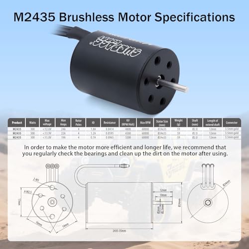 Moteur sans balais ensemble combiné ESC pour voiture télécommandée tout-terrain - 7