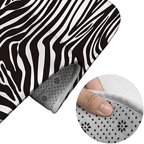 Badezimmerteppich-Set, 3-teilig, stilvolle lebensechte Zebrastreifen, Badematten-Set, WC-Konturmatte, Deckelbezug, rutschfeste Bodenmatten – Bild 5
