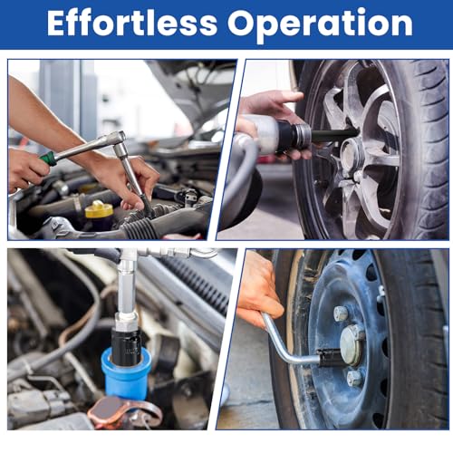 Image of 4 Pcs 6 Spline 15 /16 inch Socket Truck Cage Bolt Truck Tools Extra Deep 15 /16 inch Socket 1 /2 inch Drive