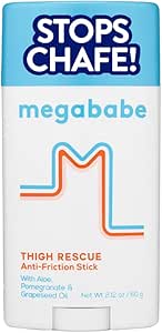 Megababe Thigh Rescue Anti-Chafe Stick | Prevents Skin Chafe &amp; Irritation | Thighs, arms, Bra-Lines &amp; More