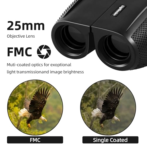 Image of Binoculars for Adults and Kids, 12x25 Compact Binoculars for Bird Watching | Easy Focus for Travel, Cruise Ship, Concerts, Outdoor Hunting, Sports Games and Sightseeing