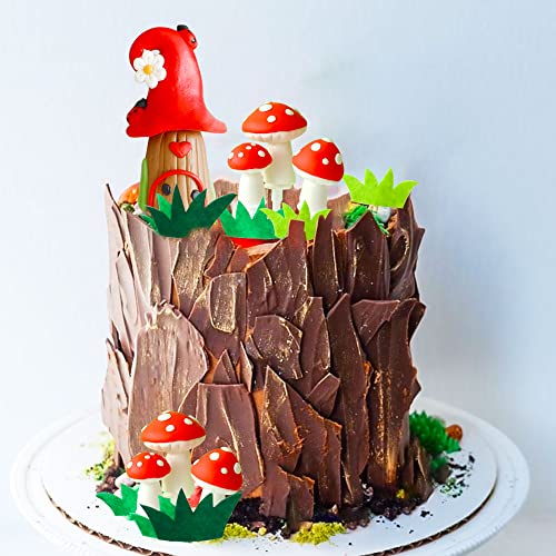 JeVenis Decorazione per torta di funghi Foresta