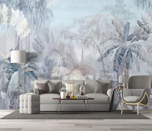 Papel Pintado Pared 3D Papel Tapiz Acuarela Selva Fotomurales 3D ...