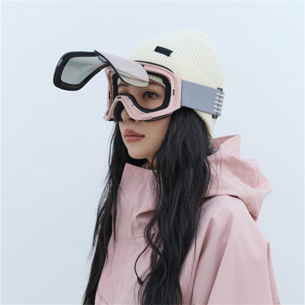 Lunettes de ski et de snowboard haute définition antibuée à double verre pour homme et femme (2025)