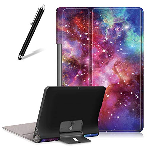 Artfeel Funda para Lenovo Yoga Smart Tab/Yoga Tab 5 YT-X705F 10.1, ultradelgada, ligera, de piel, plegable, con función atril, con tapa, magnética, para tableta, Vía Láctea