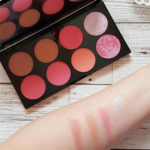 Makeup Revolution Ultra Blush Palette, 8 Shades Of Matte & Shimmer, Includes Mirror, Sugar & Spice, (Pack of 1) - Image 6