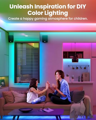 Image of Pak LED Lights for Bedroom 16.4ft, Smart RGB+IC LED Strip Lights with App /Remote Control, Music Sync Color Changing Flexible LED Lights with 64 Scene Modes for Party, Home, Christmas, Halloween Decor