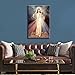 Framed Jesus Mercy wall art Canvas Decor Divine Catholic Christianity Sacred Heart for Faith living room bedroom dining room for Pictures Posters Prints Paintings Artwork 24x36(60x90cm) inch