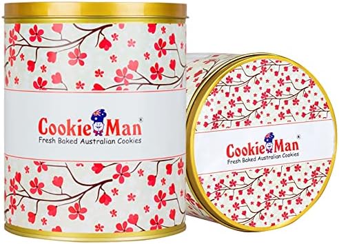 CookieMan Assorted Cookies Gift Tin| Premium Gift Box With Choco Chip, Double Choco Chip, Butter Cashew & Mocha Cookies For Special Occasions & Gifting,600 Gram