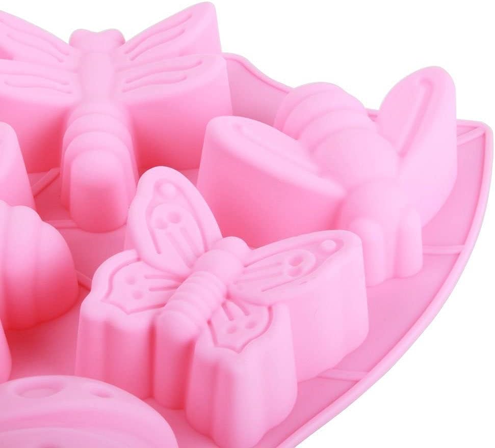 Wetco 8 Cavity Insect Silicone Cake Mold Pan (Random Color)