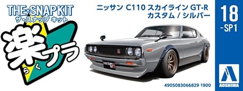 Miniatura 10 de Aoshima Nissan C110 Skyline GT-R Custom Silver 132 Kit de modelo a escala 132