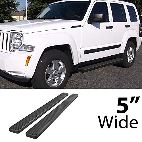 Estribos APS 5 pulg Negro Mate Jeep Liberty 2008-2013 miniatura 2