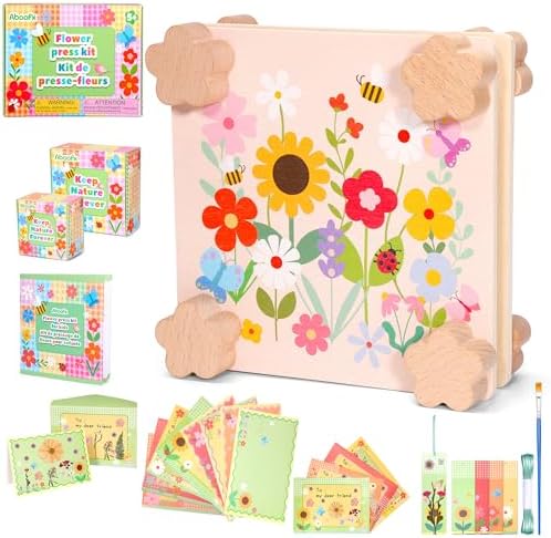 Aboofx Creativity Pressed Flower Art Kit for Kids, Small Flower P...