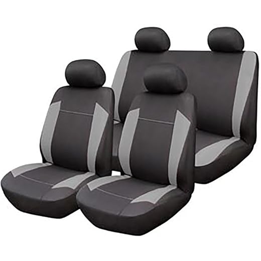 Start Juego de Fundas de Asientos de Coche Omega, Gris Universal, Fundas para Interior, Coche