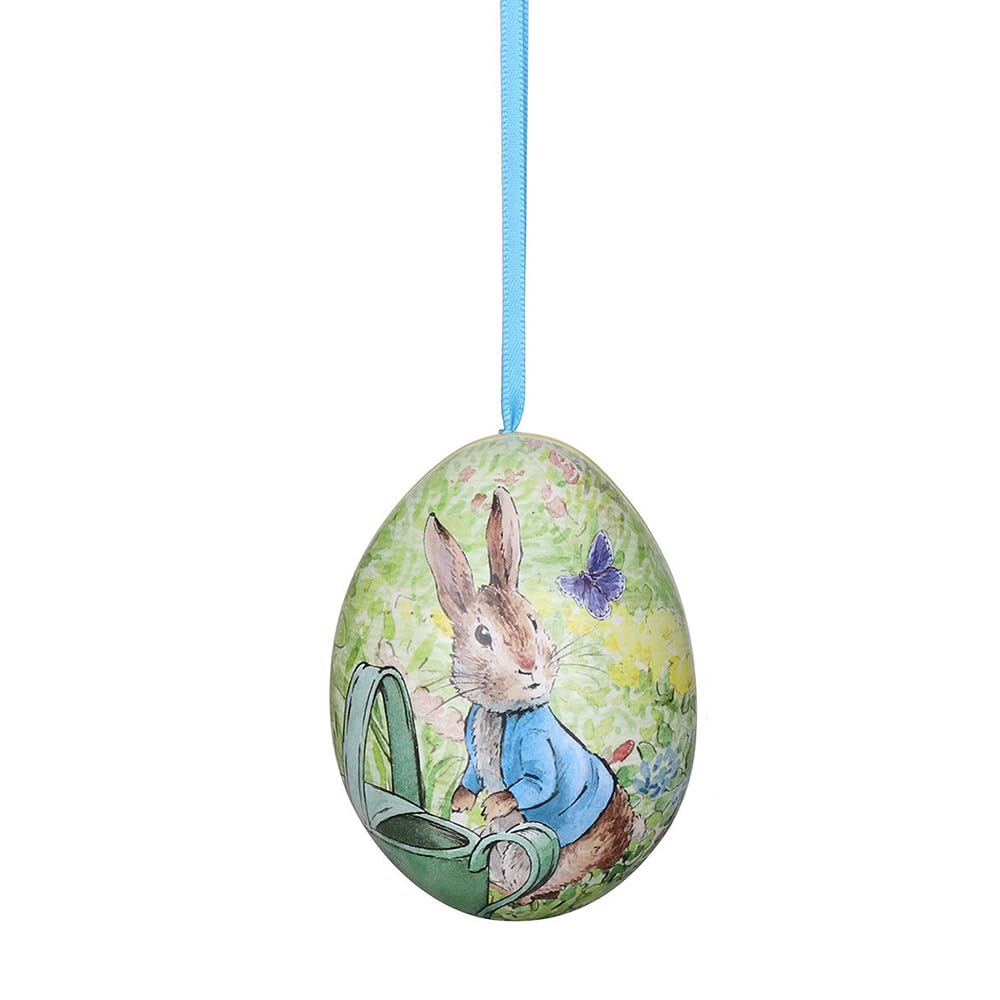 Crafty Capers Time To Water | Peter Rabbit Two-Part Hanging Tinware Egg | Fillable Easter Gift