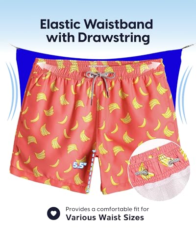 Image of maamgic Mens Swim Trunks 5 Inch with Mesh Lining, Quick Dry Mens Bathing Suit, Swim Shorts for Swimming and Beach