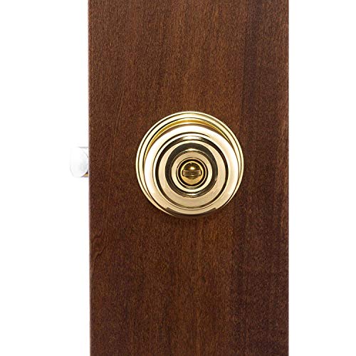 Copper Creek Ck2030Pb Colonial Door Knob, Privacy Function, 1 Pack, Polished Brass #TOP3