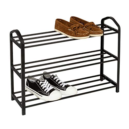 Honey-Can-Do Sho-08486 3-Shelf Black Wire Shoe Rack, One Size #TOP1