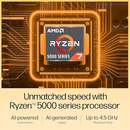 Image of HP 15, AMD Ryzen 7 5825U, 16GB DDR4, 512GB SSD, 15.6-inch(39.6cm) Anti-Glare, FHD, Radeon Graphics, Backlit KB, 1080p HD cam (Win11, M365 Basic(1yr)*,Office Home24, Silver, 1.69kg) fc0533AU