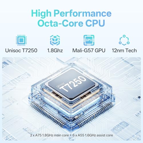 Image of Android 16 Tablet 10.1 Inch, 2-in-1 with Keyboard & Mouse, Octa-Core 20GB RAM 128GB ROM, Widevine L1 GMS Certified, 6600mAh, WiFi, Stylus & Case Included