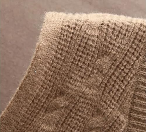 Men Solid Twisted Thicken Sweater Vest V-Neck Sleeveless Casual Pullover Knit Waistcoat4