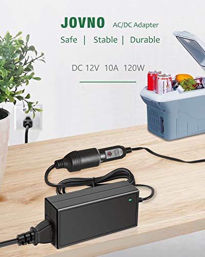 JOVNO AC to DC Converter 120W 12V 10A Car Cigarette Lighter Socket 100V-240V to 12V AC/DC Supply Adapter Transformer for Ttire Inflator/Car Vacuum Cleaner/Car Refrigerator Vehicle Electronic Device - Thumbnail 2