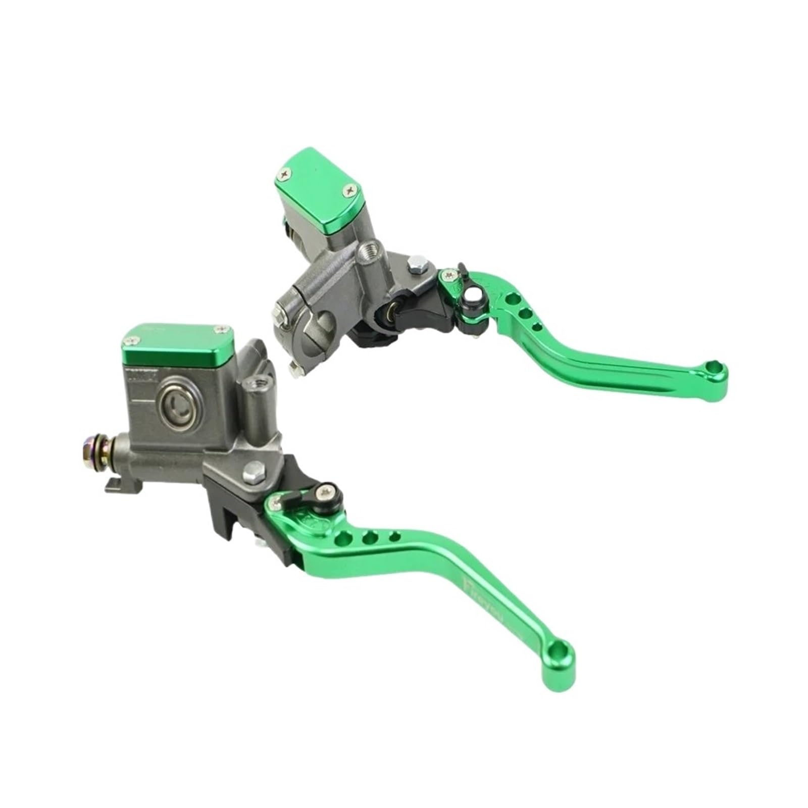 Hguvsjd Green Longer 14Mm Piston Universal Motorcycle Master Cylinder Lever Brake Hydraulic Clutch Pump 1 Pair Motorcycle Brake Lever(Green Longer)