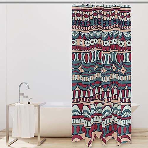 Rideau de douche bohème imperméable 183x183 coloré grand format