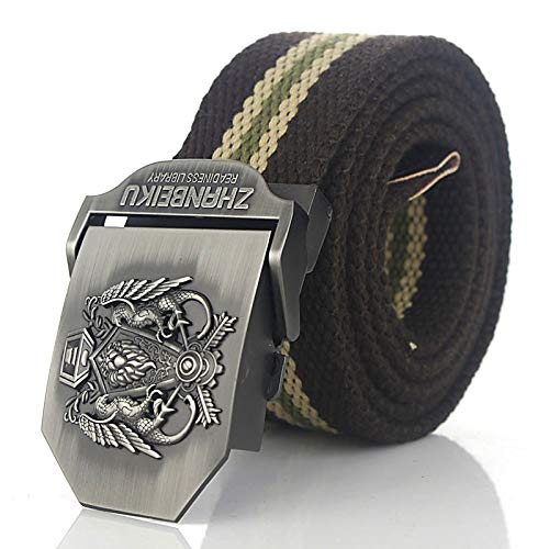 Cinturón De Nylon De Lona Cinturón De Lona Hebilla De Aleación Cinturón De Lona Militar Hombres Cinturones Casuales Para Mujeres, Ideal Para Jeans Ropa De Trabajo Informal De Vaquero, Como Se Mu Cover