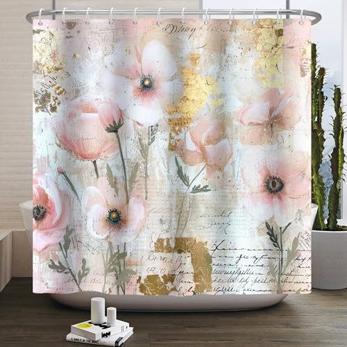 ASDCXZ Vintage Flowers Shower Curtain 180 x 200 cm - Image 2