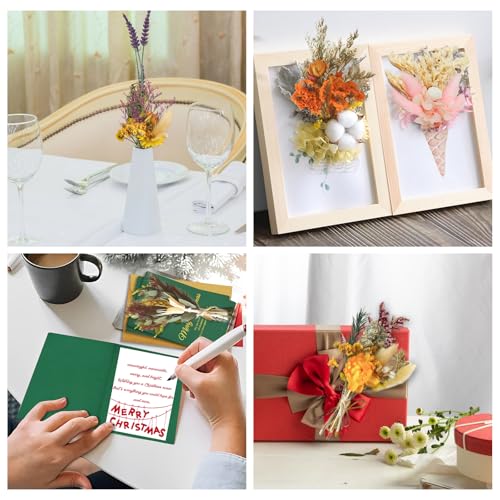 Lithyc 10Bündel Getrocknete Blumen Deko - Mini Trockenblumen Zum Basteln - Trockenblumen Kleine SträUßE - Geeignet FüR Vasen, Kunsthandwerk, Korsagen, Hochzeiten, DIY Foto Requisiten Dekoration, Etc