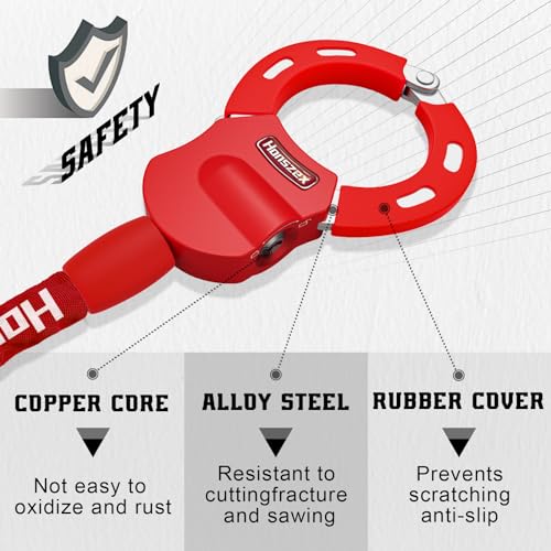 Honszex Scooter Lock, Bike Locks, 36.22inch Handcuff Lock High Security with Keys, Heavy Duty Locks Anti Theft - Image 3