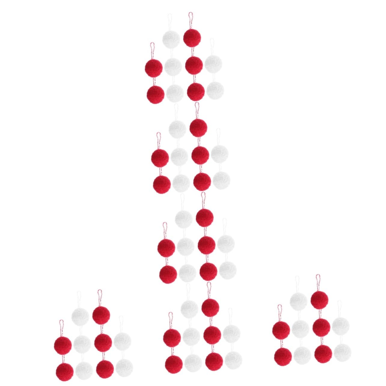 Cabilock 6 Sätze Wollknäuel Weihnachtsdekoration Weihnachtskugeln Lichterketten Aufblasbares Niedliches Raumdekor Weihnachtsbaumteppiche Weihnachtsbeleuchtung Herbstschmuck 10 Stück * 6