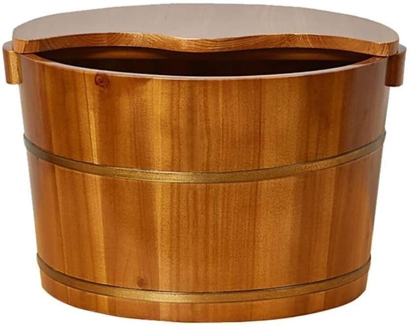 Tina de Madera para Remojar Pies, Barril Natural para Spa
