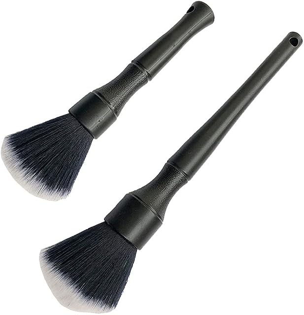 KAIRUIERD 2 Pcs Ultra Soft Detailing Brush Auto Interior Detail Brush Car Dash Duster Brush Motorcycle Detailing Brushes for Car Cleaning Vents Dash Trim Brushes Wheel Brushes