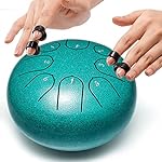 Steel Tongue Drum Percussion, 6 Inch 8 Notes Musical Instruments, Music Gifts for Family Friends (Malachite) - Image 3