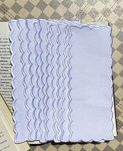 Max Stitch - Lot de 10 marque-pages vierges pour point de croix - Blanc pur