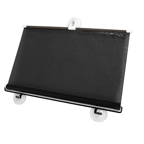 TemporäRe Jalousien Automatisch einziehbarer Auto-Sonnenschutz Verdunkelungsrollo mit Saugnäpfen,Sonnenschutz Balkon Fenster Heimgebrauch Badezimmer,Abnehmbar Reisevorhang,Ohne Bohren (68x125cm)