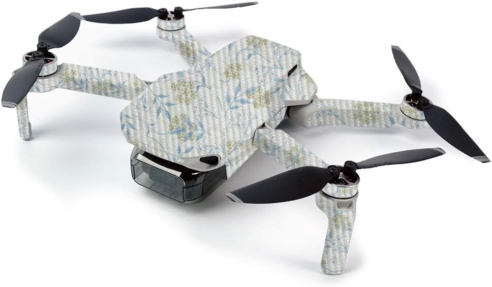 MightySkins Carbon Fiber Skin for DJI Mavic Mini Portable Drone Quadcopter Carbon Fiber Skin - Jasmine | Protective, Durable Textured Carbon Fiber Finish | Easy to Apply, Remove | Made in The USA